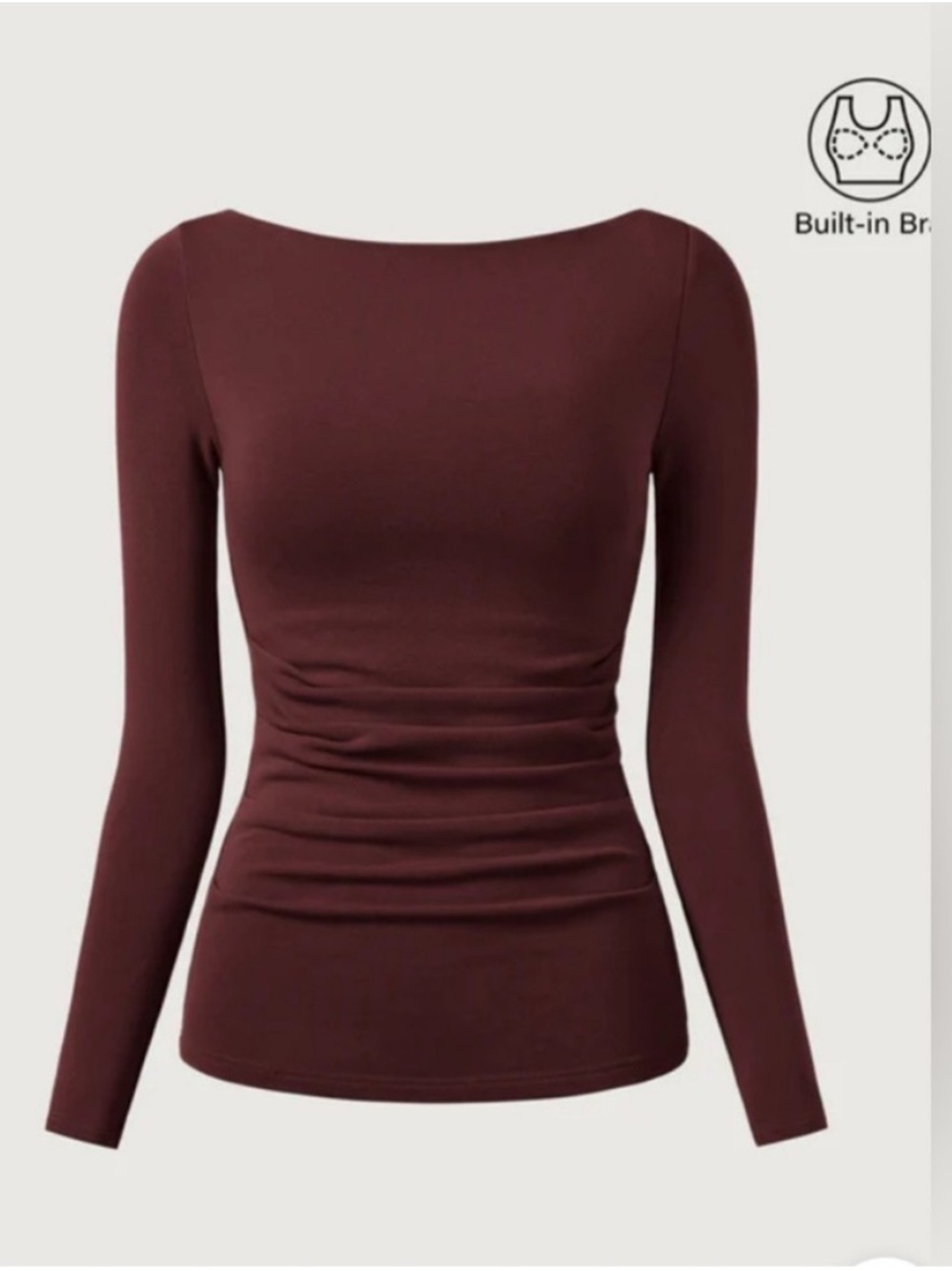 NWT OGL Mid Thermal Boatneck Tucks Brami Top Size L